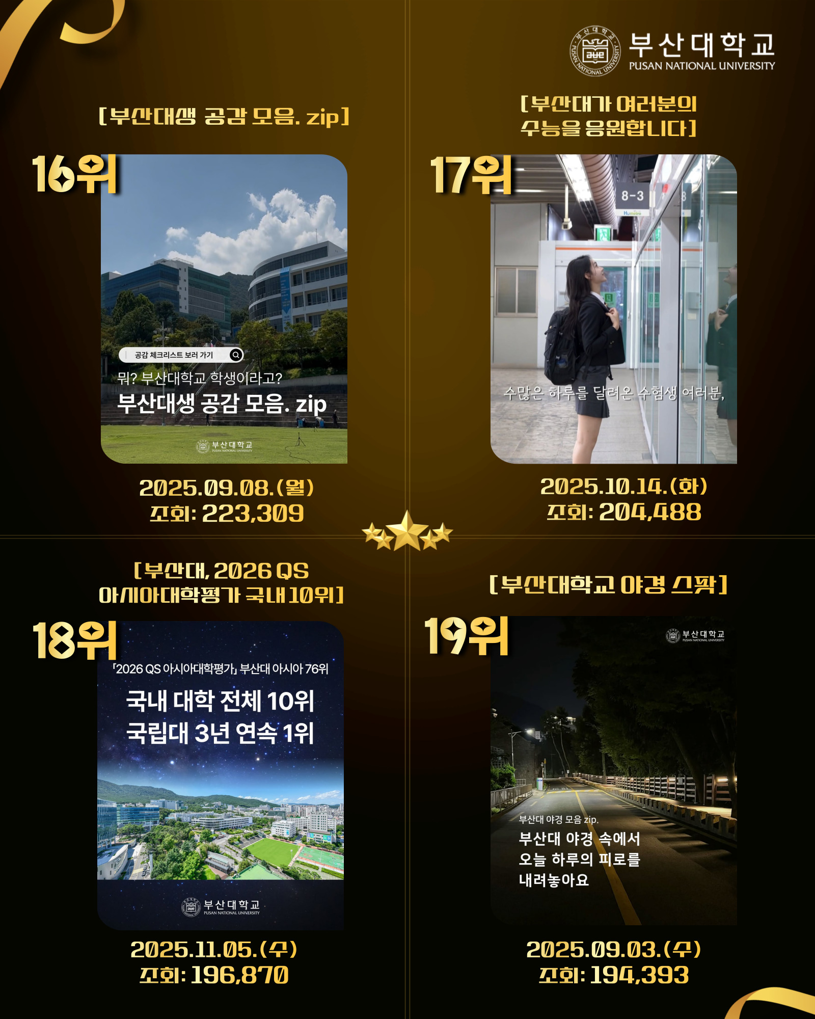 '[PNU_대학생활] 2025년 부산대학교 SNS Top 30' 첨부파일 이미지, 상세내용은 아래내용 참고
