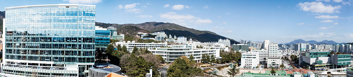 Panoramic view of PNU’s Busan campus